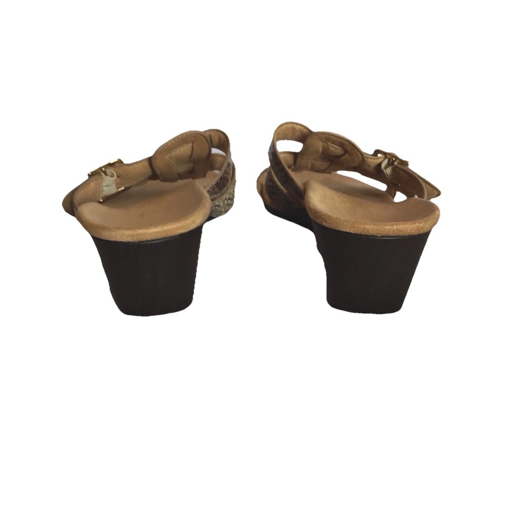 VIONIC Orthaheel PARK RADIA Strap Wedge Sandals * Natural Snake 🌺 Size 8 - Picture 5 of 11
